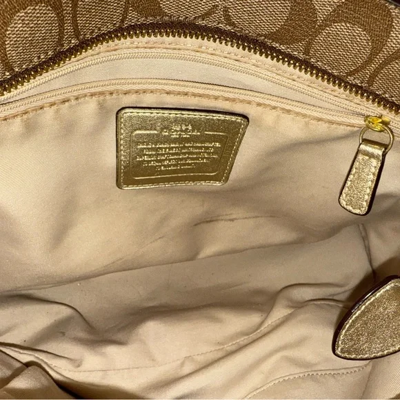Coach Brown Signature Shoulder Bag - Picture 4 of 7